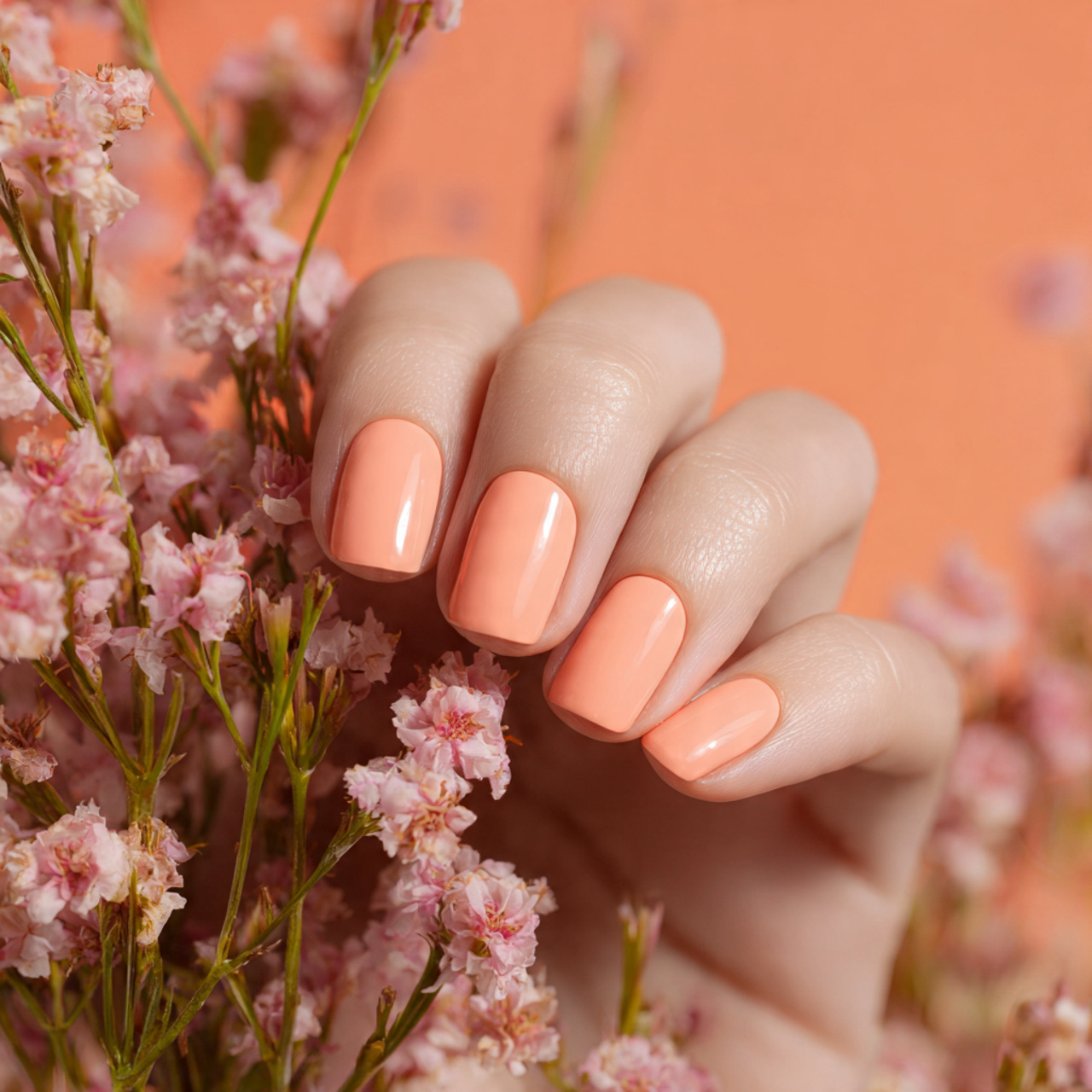 Soft & Chic Short Nails Inspiration for Everyday Beauty 5 Soft Peach Daydream
