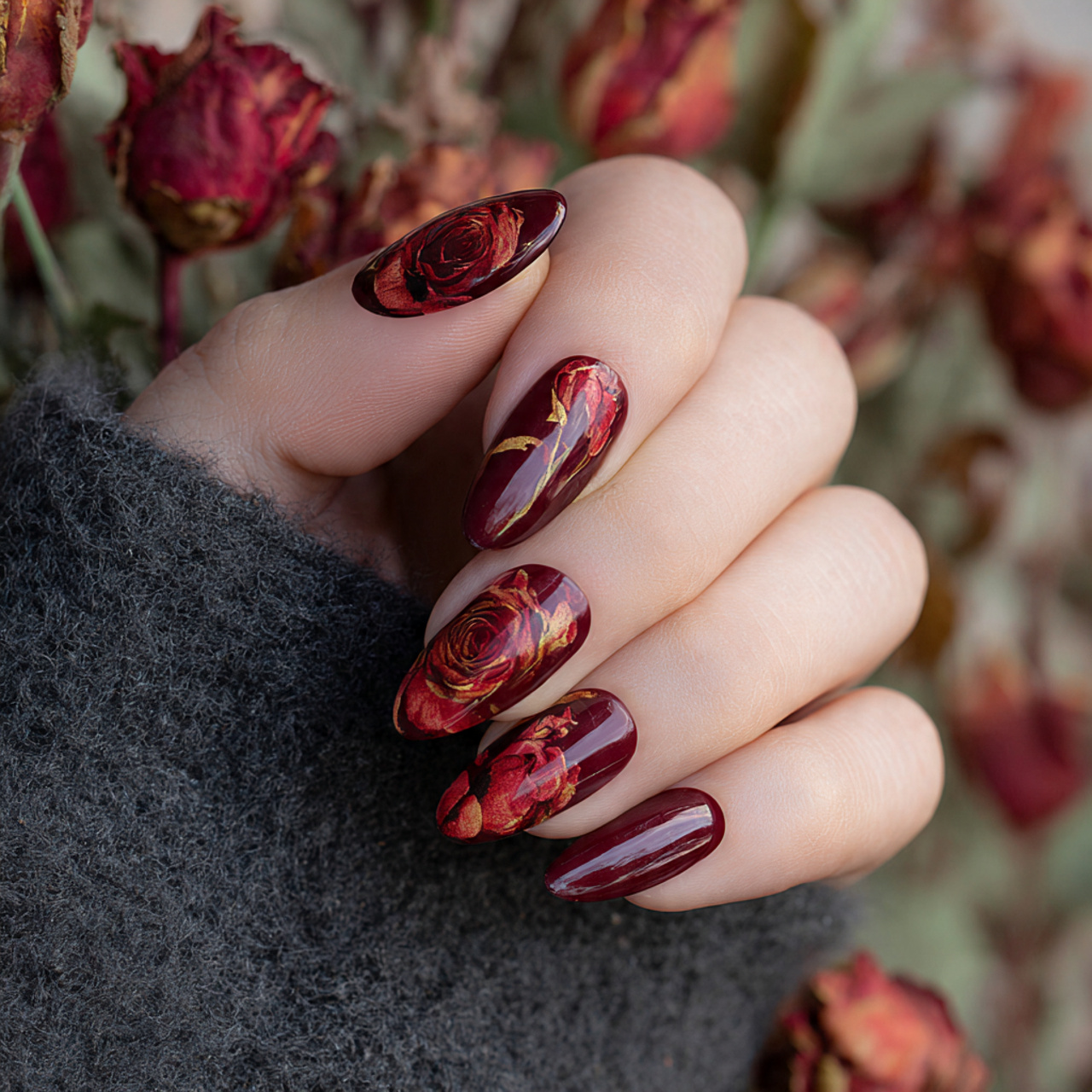 Fall Nails Inspiration With Cozy Autumn Vibes And Style 4 Autumn Rose Touch