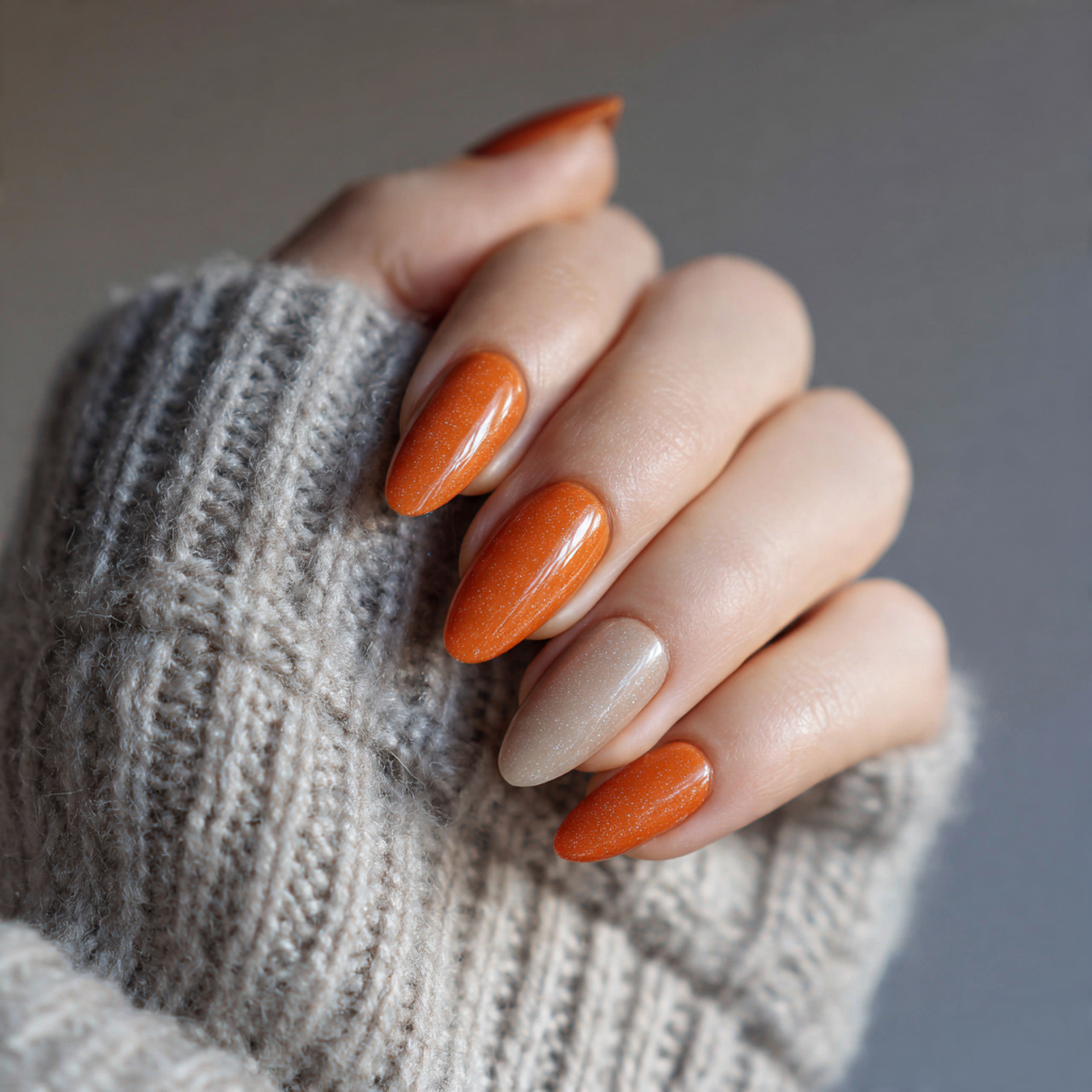 Fall Nails Inspiration With Cozy Autumn Vibes And Style 8 Dusty Pumpkin Softness