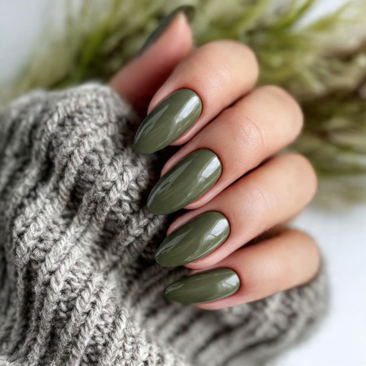 Fall Nails Inspiration With Cozy Autumn Vibes And Style 10 Soft Olive Serenity