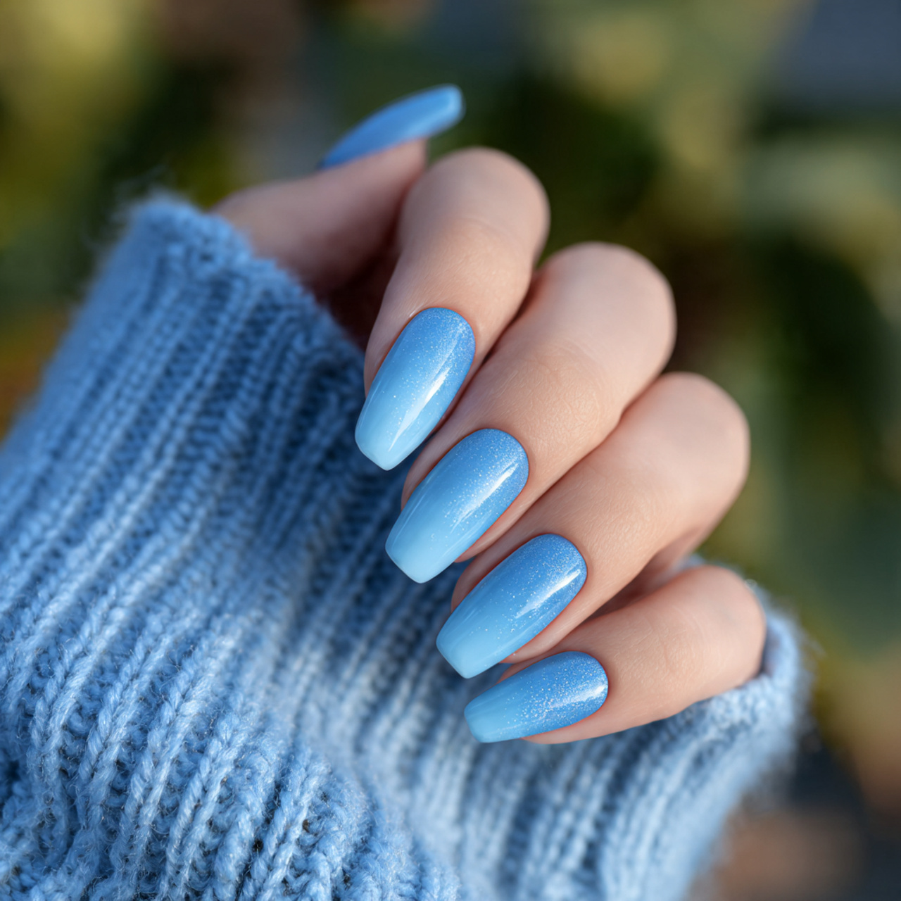 Baby Blue Nails: Soft & Trendy Mani Ideas 10 Baby Blue Ombre Fade