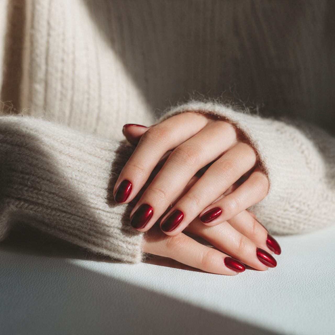 Crimson Silk Reflection