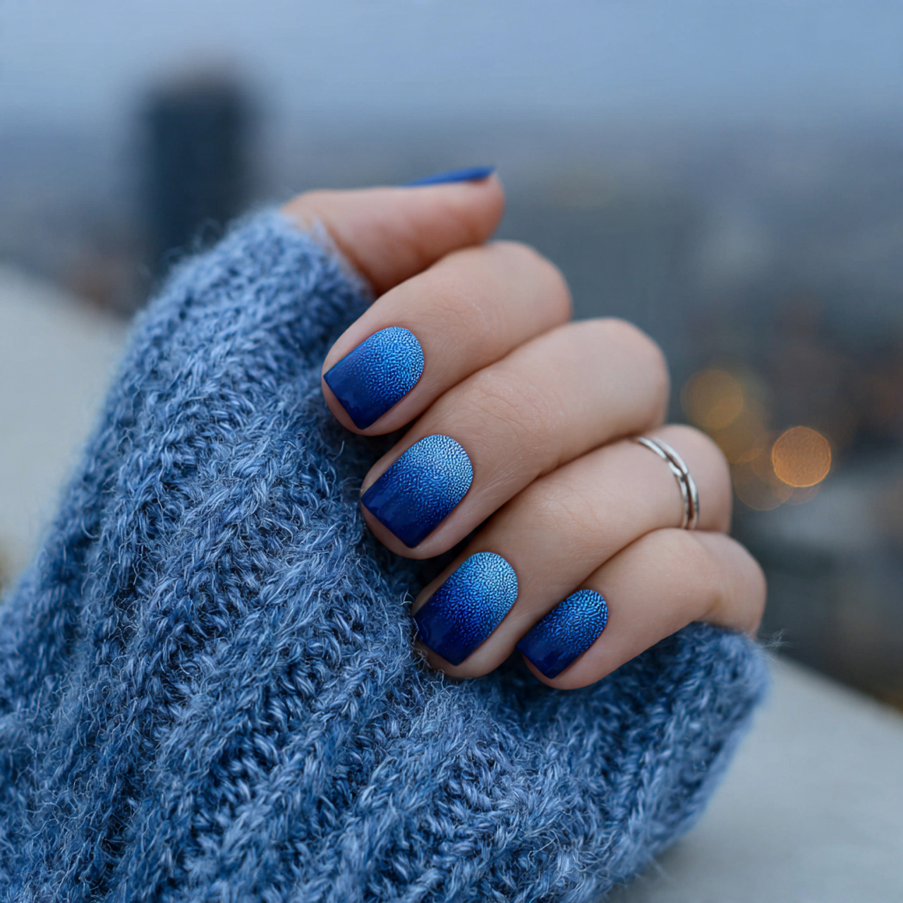 Navy Blue Nails Ideas You’ll Want to Save Instantly 9 Deep Blue Ombre Fade