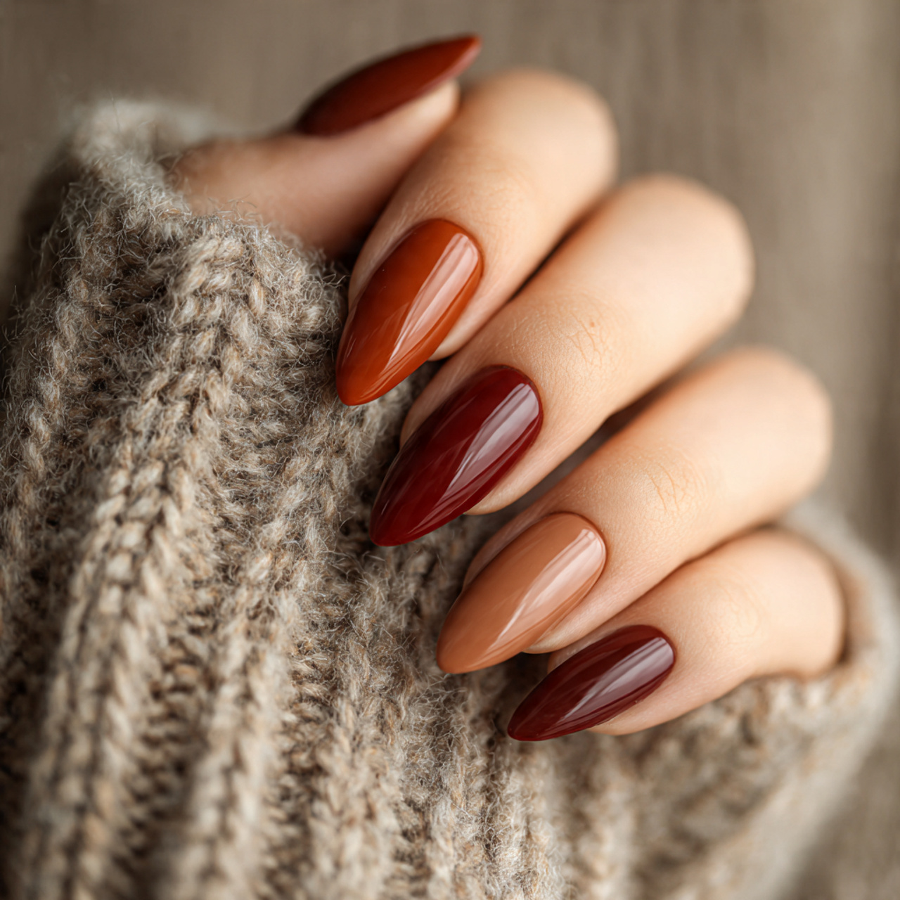 Fall Nails Almond