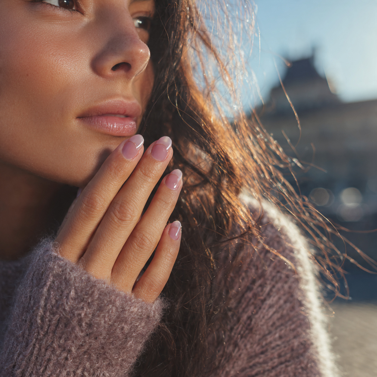 Milky White French Fade