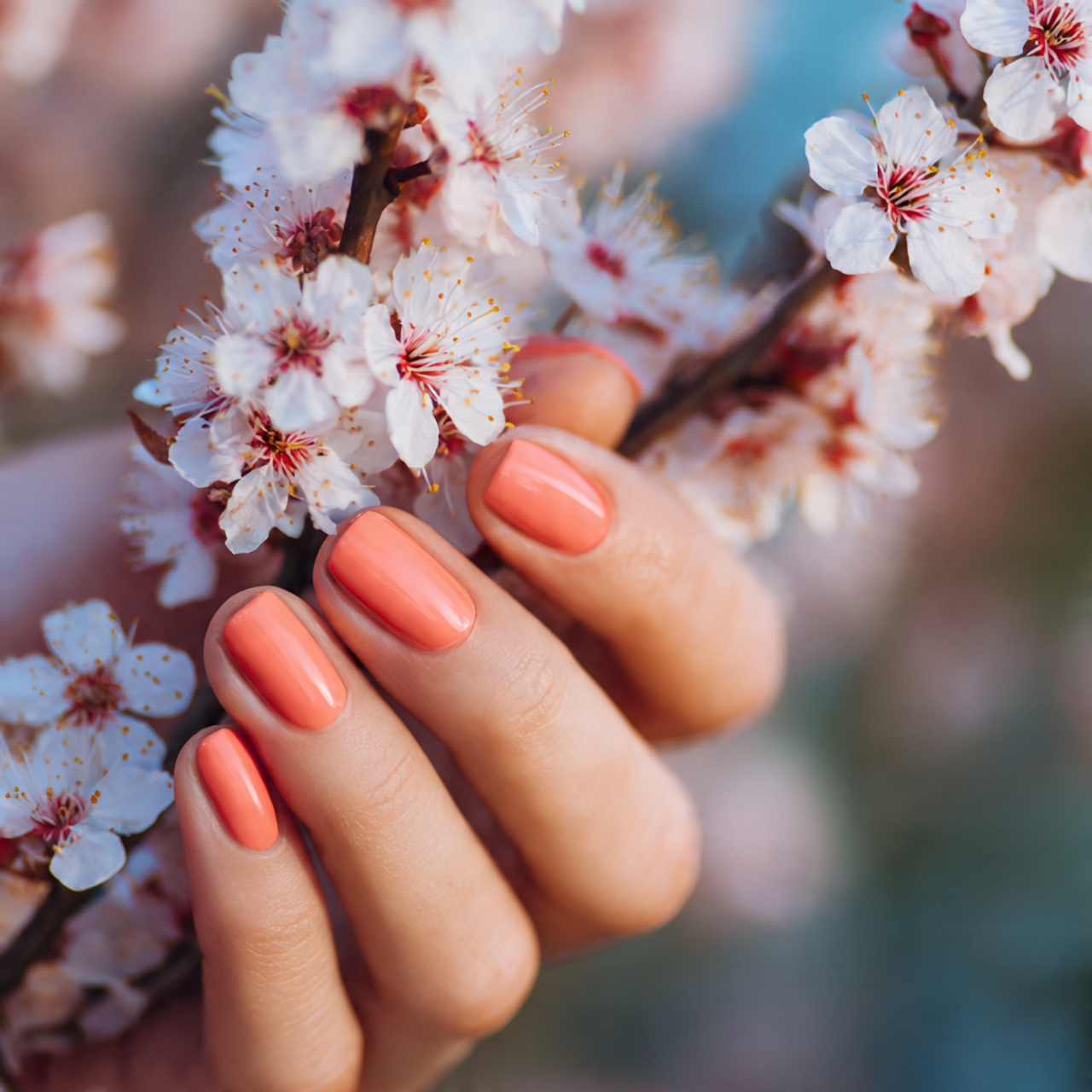 Cute Spring Nails Ideas You’ll Love This Season 5 Peach Sorbet Shine