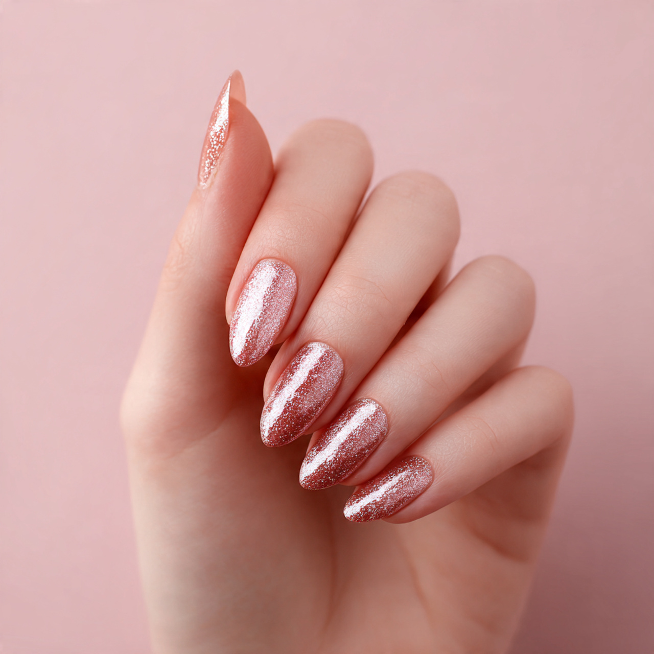 Cute Birthday Nails Ideas for a Fun & Dreamy Look 9 Shimmering Rose Gold Haze