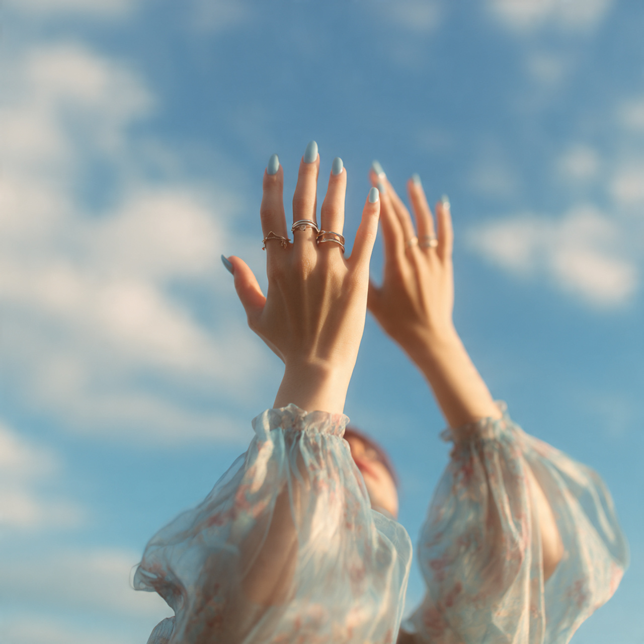 Summer Nails Short – Fresh, Bright & Trendy Ideas 4 Sky Blue Daydream