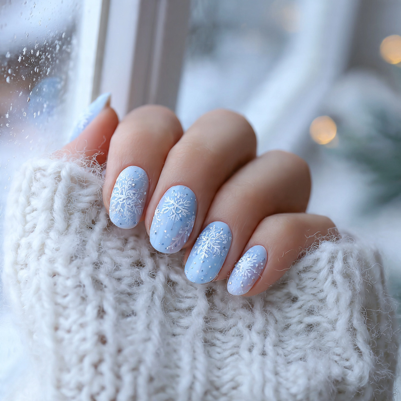 Christmas Nails Acrylic – Festive, Glam & Trendy Designs 4 Snowflake Serenity