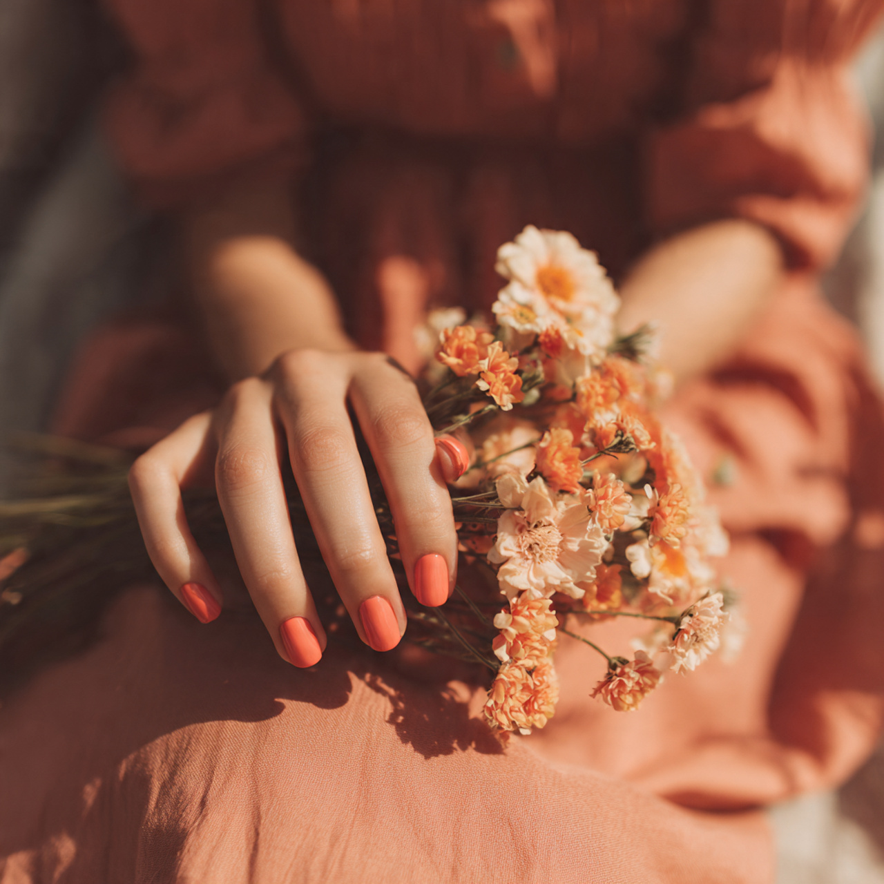 Summer Nails Short – Fresh, Bright & Trendy Ideas 6 Soft Coral Kiss