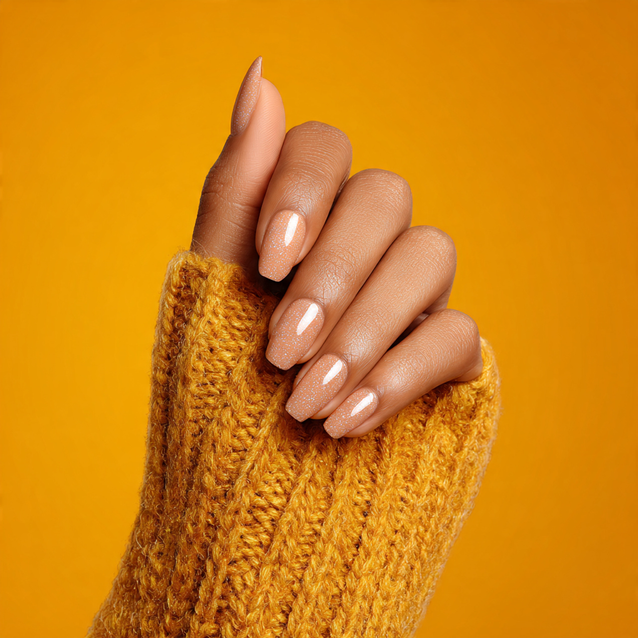 Winter Nails That Feel Cozy, Soft & Beautiful 4 Vanilla Chai Glow nails