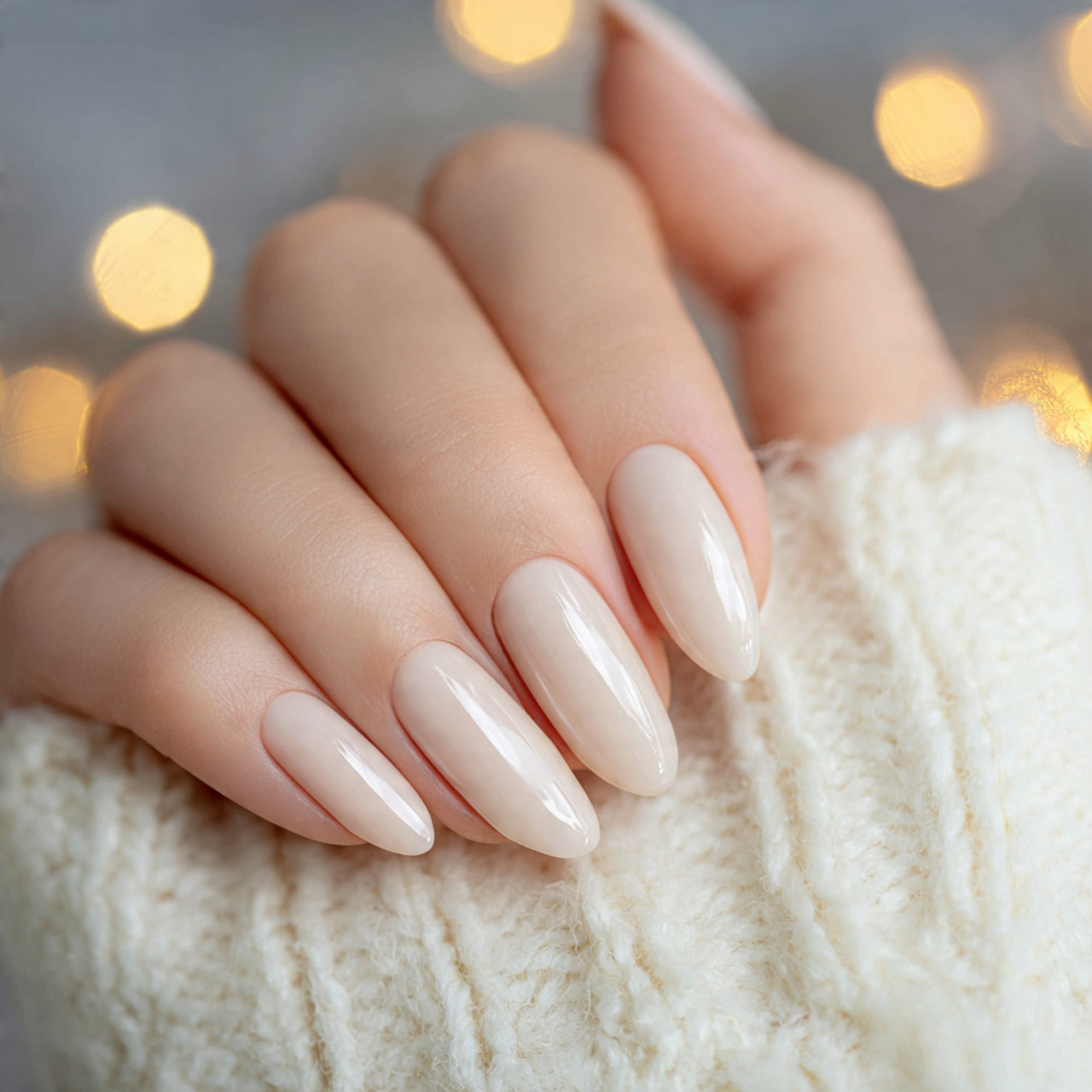 Elegant Christmas Nails for a Cozy Winter Look 1 Soft Snowfall Neutrals