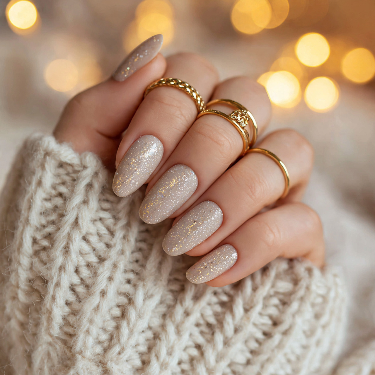 Soft Beige with Gold Hints