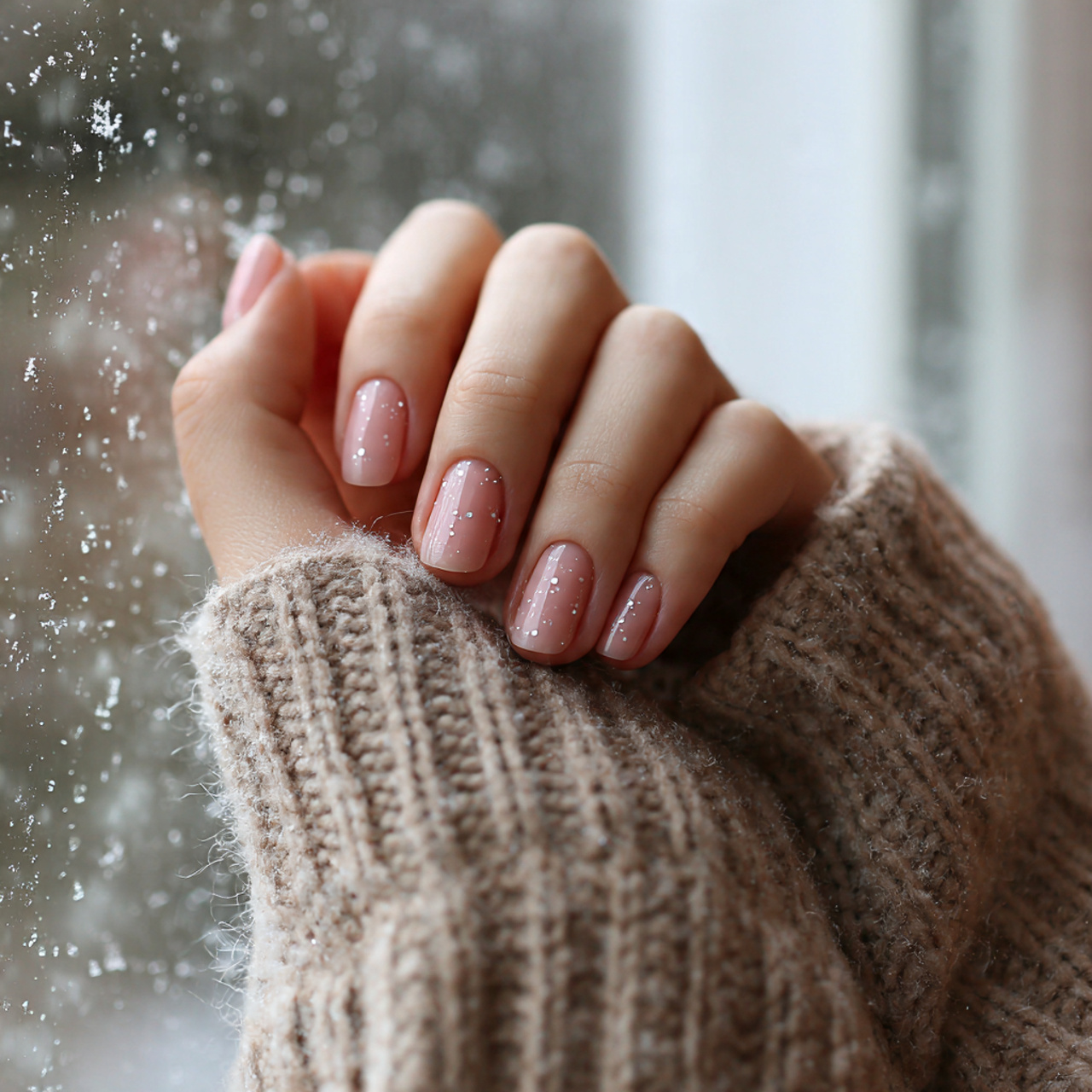 Pink Christmas Nails – Soft, Festive & Trendy Nail Ideas 2 Pink Sugarplum Glow