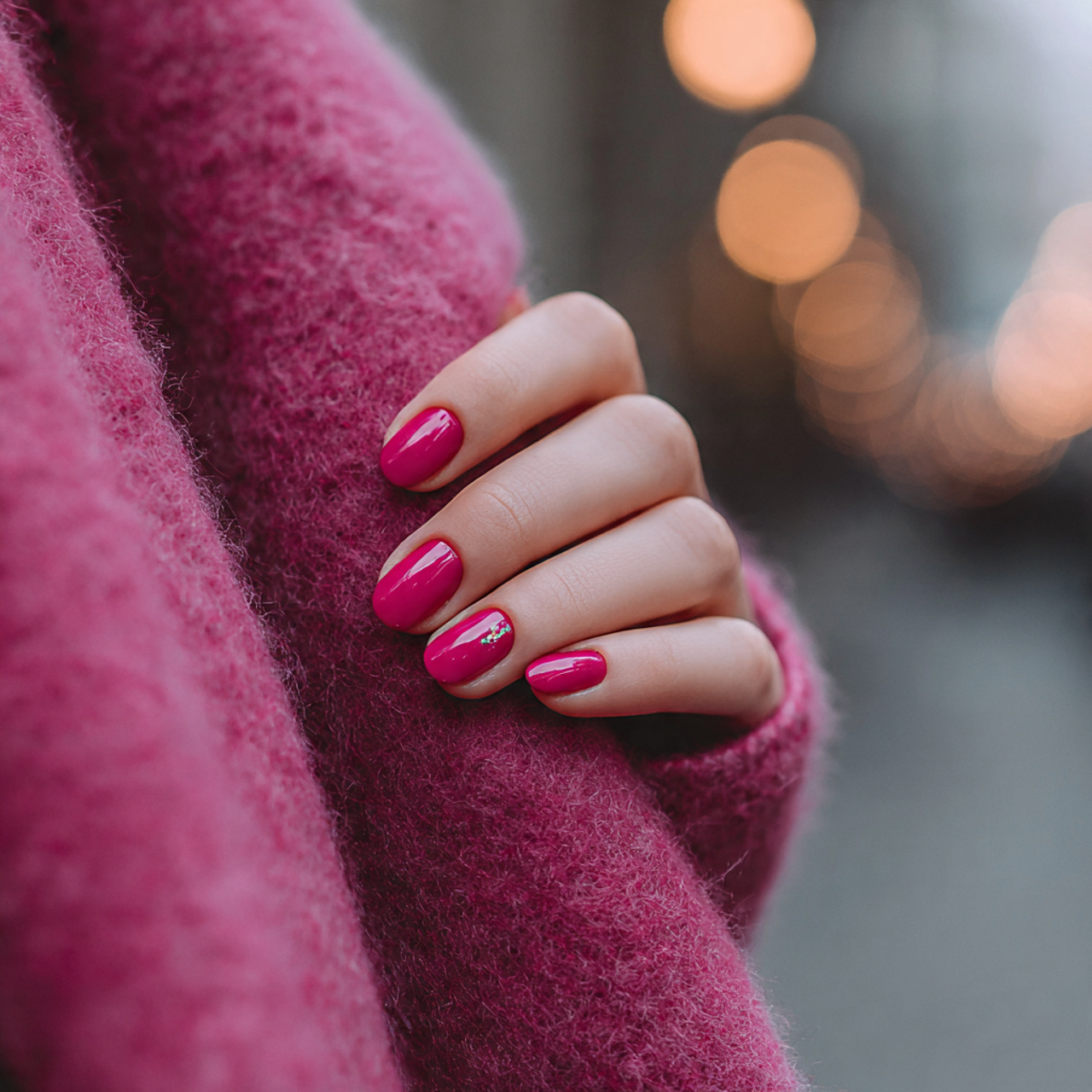 Pink Christmas Nails – Soft, Festive & Trendy Nail Ideas 3 Cozy Rose Christmas