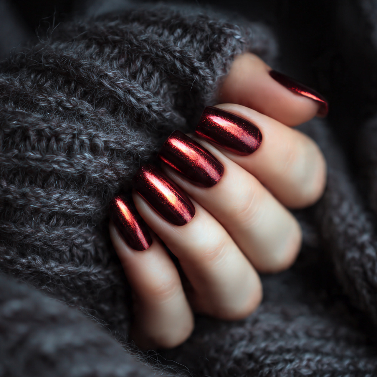 Dark Wine Red Chrome