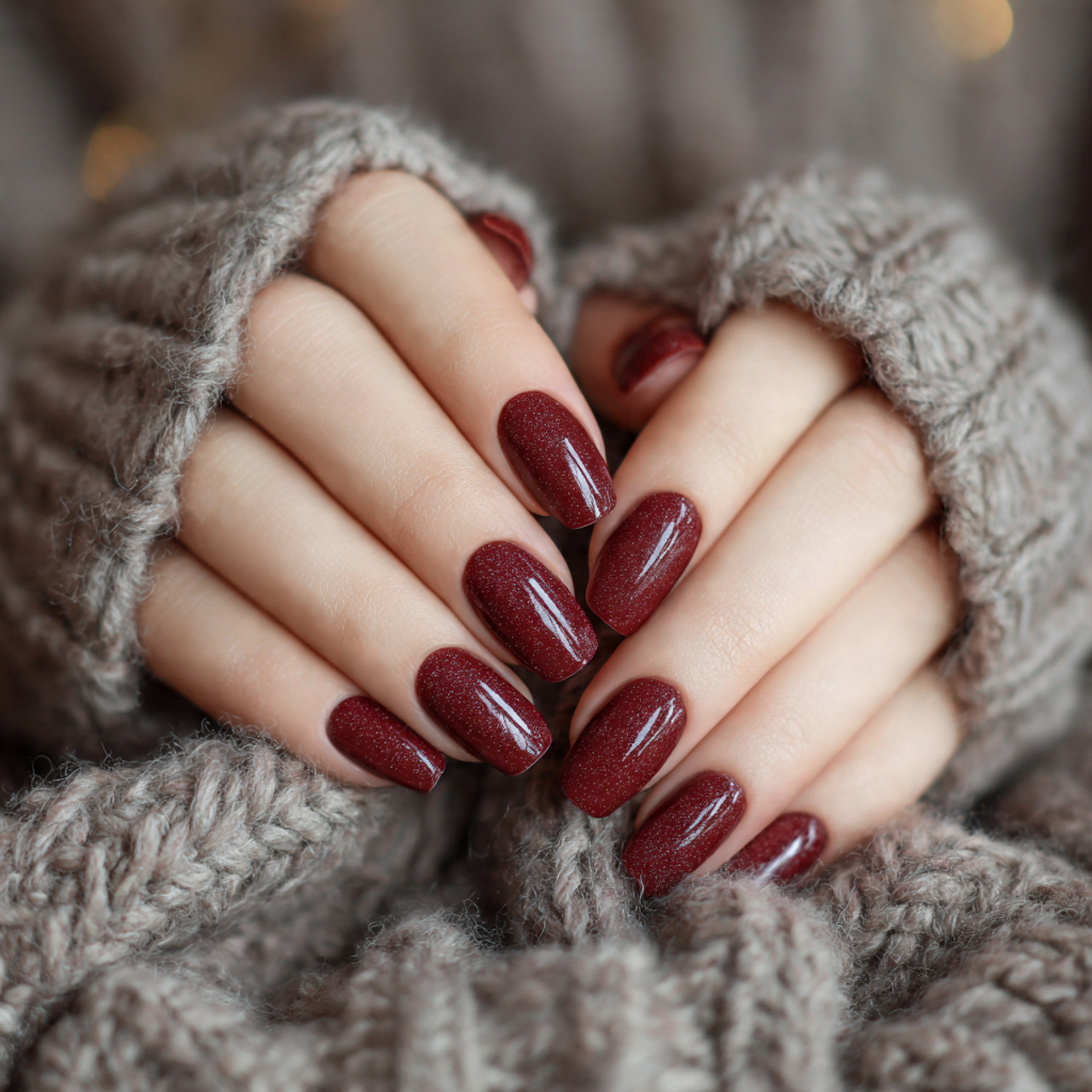 Red Christmas Nails That Feel Cozy, Festive, and Timeless 8 Cozy Mulled Wine