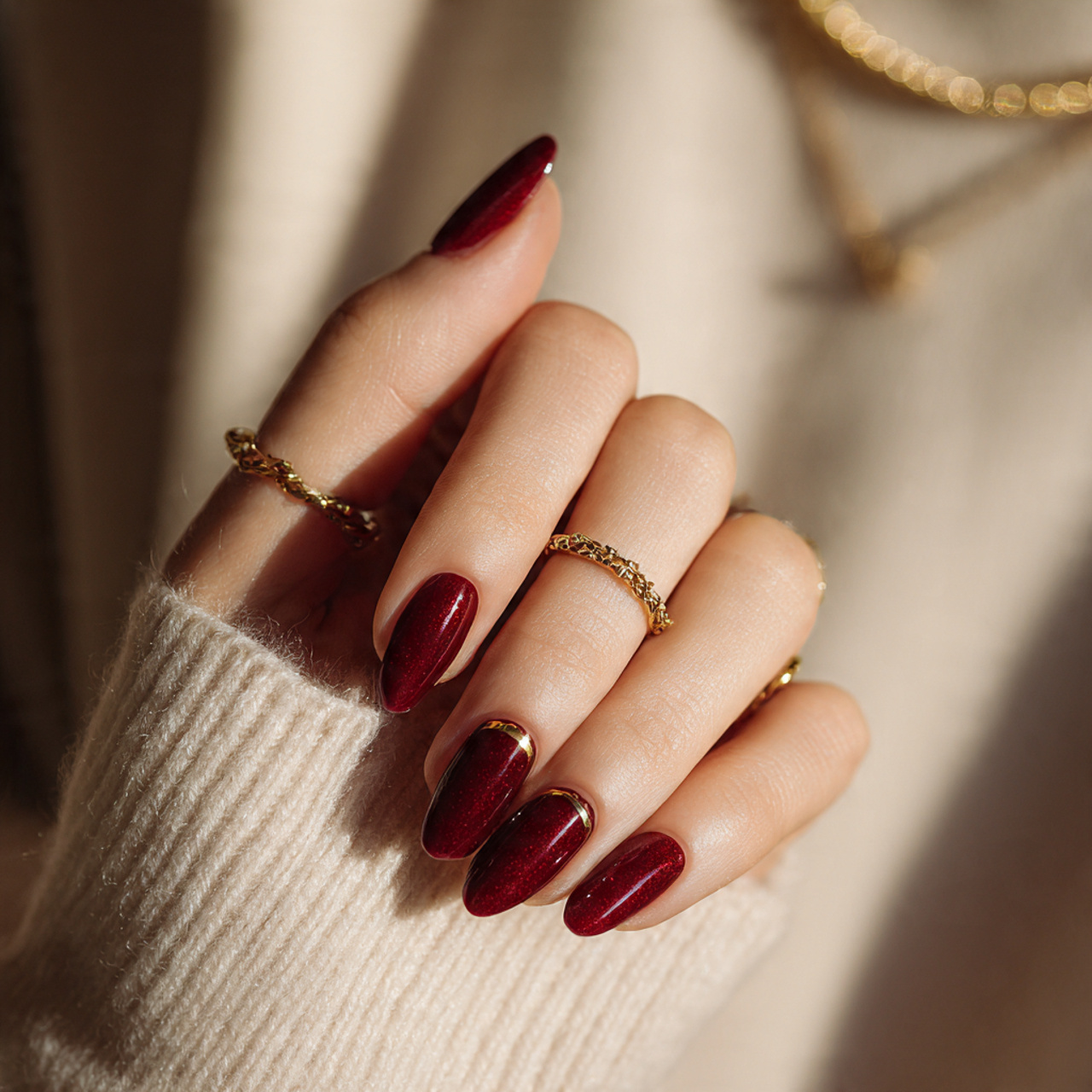 Red Chrome with Gold Accents