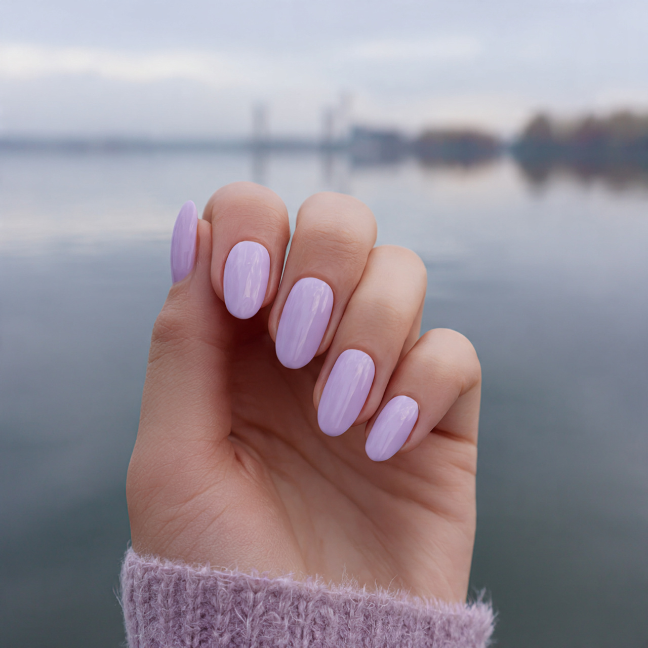 Spring Break Nails – Fun, Bright & Vacation-Ready Ideas 11 Lavender Lagoon Dream