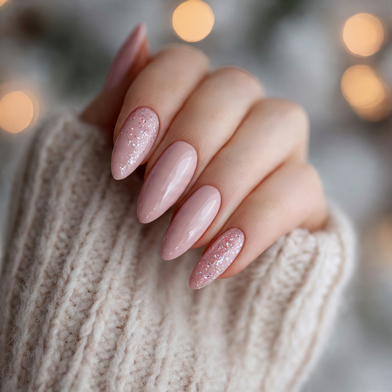Pink Christmas Nails