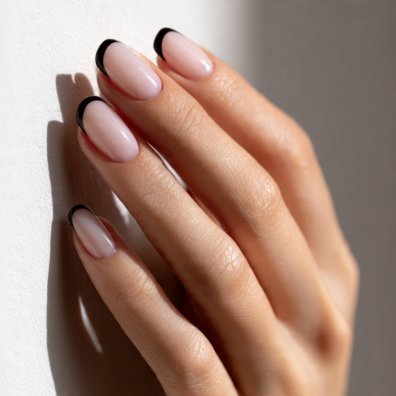 French Tips with Black Outline