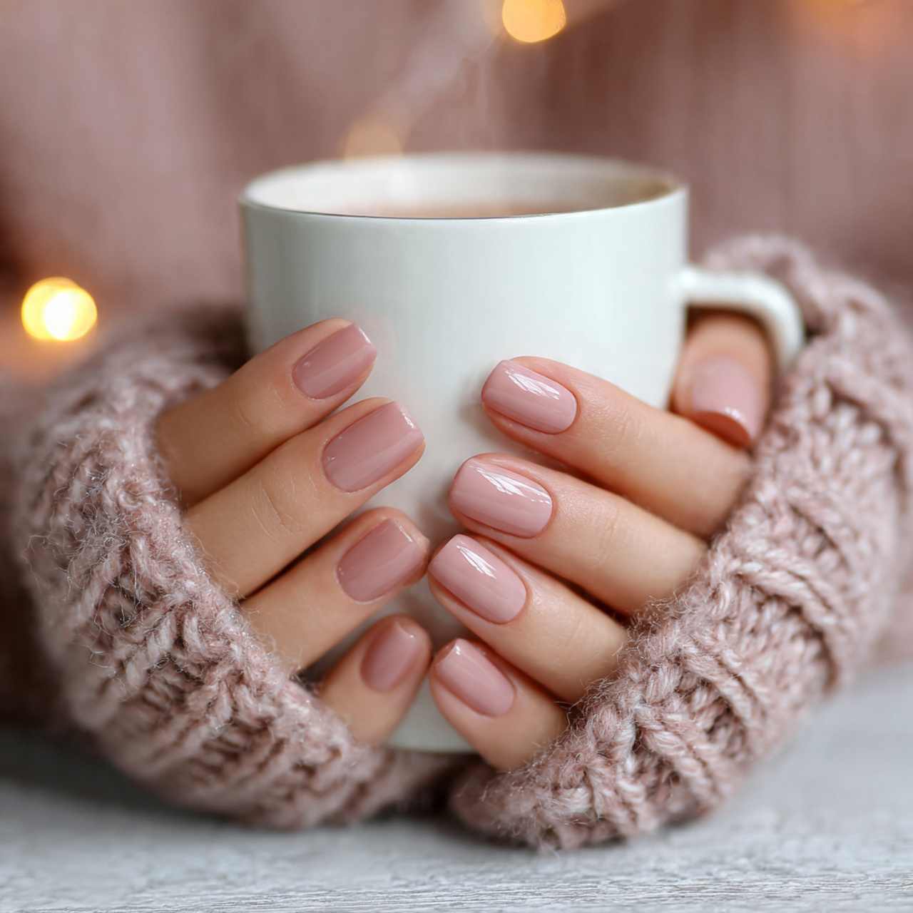 Pink Christmas Nails – Soft, Festive & Trendy Nail Ideas 6 Winter Rose Romance