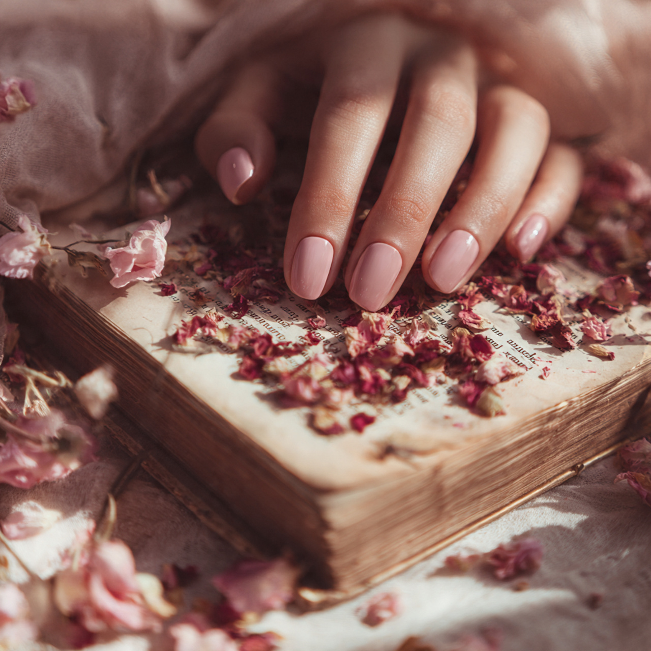 Soft & Feminine Simple Summer Nails Inspiration 5 Blush Petal Touch