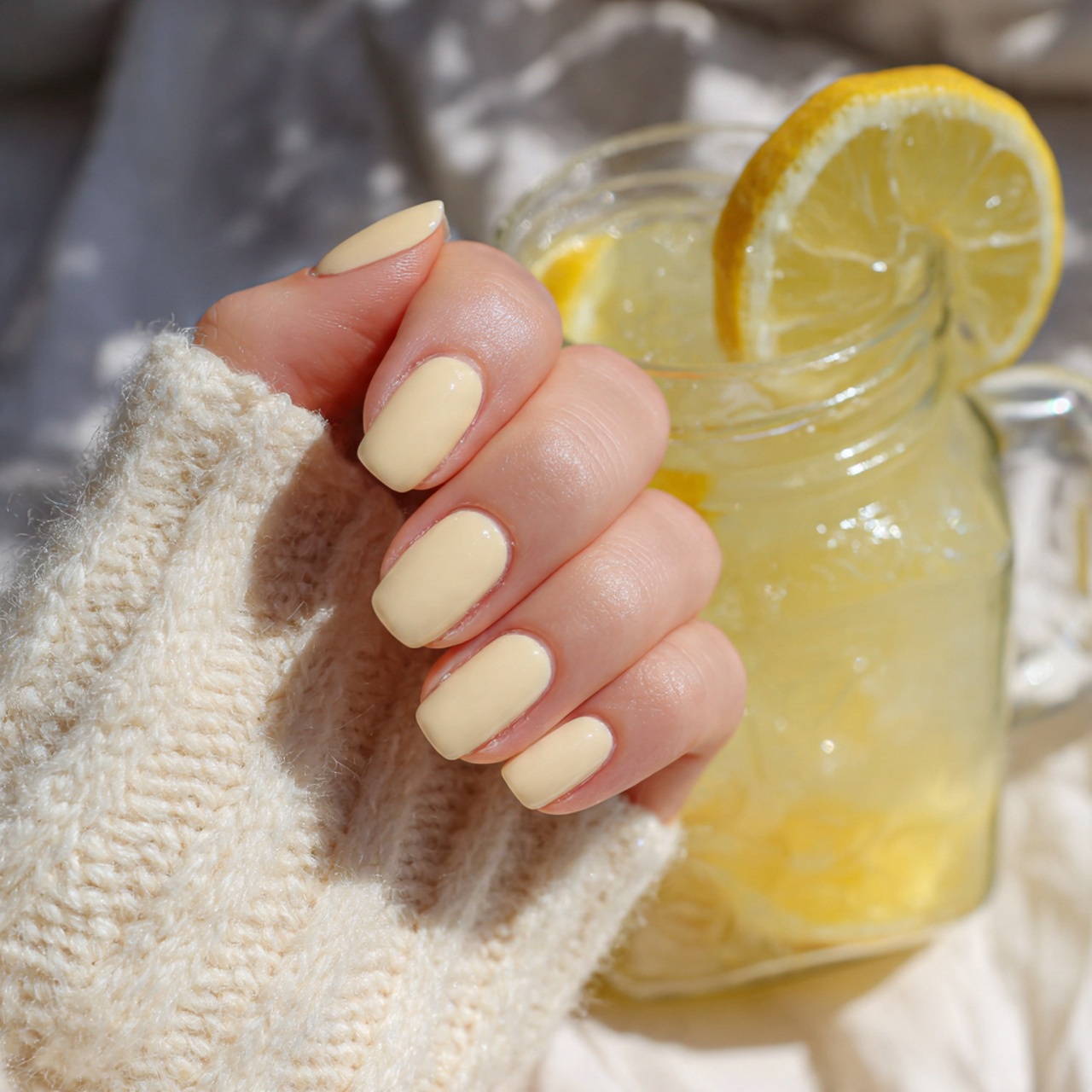Soft & Feminine Simple Summer Nails Inspiration 9 Lemon Sorbet Cheer