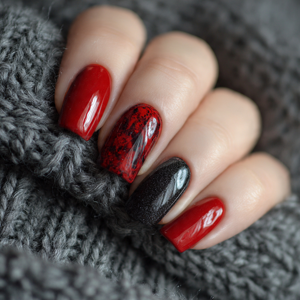 red and black combo of classic crimson