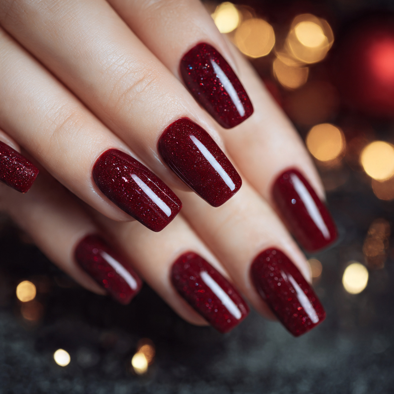 Red Christmas Nails That Feel Cozy, Festive, and Timeless 12 Deep Holiday Glam
