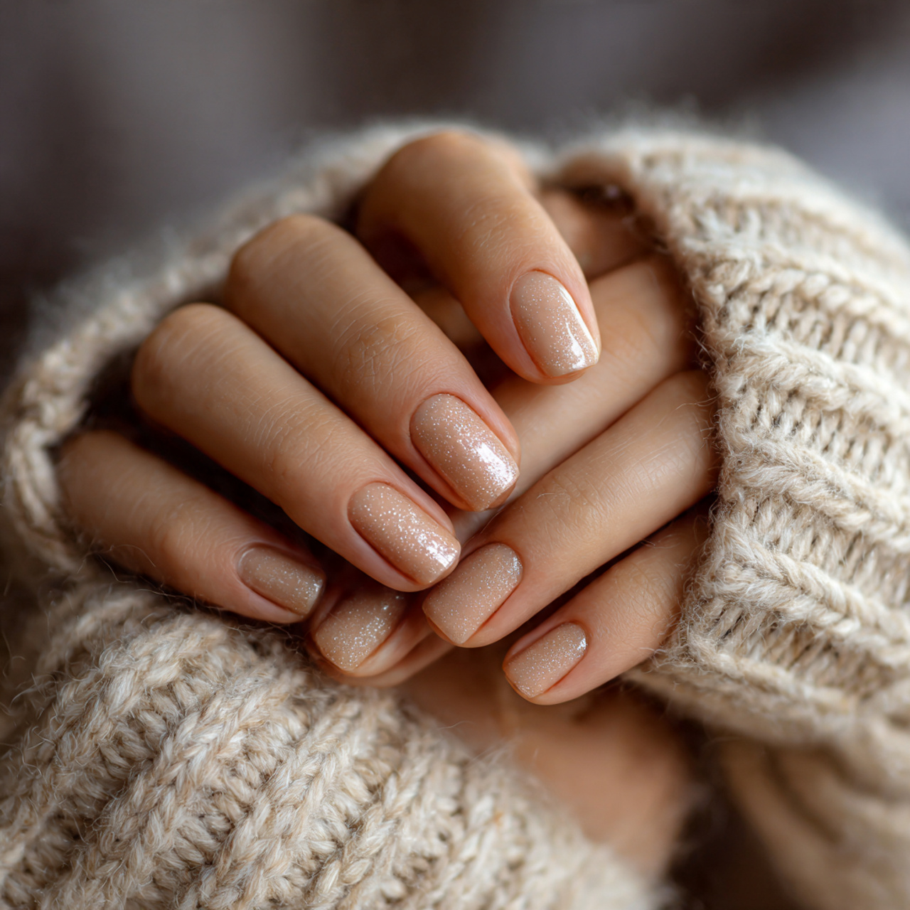 Elegant Christmas Nails for a Cozy Winter Look 9 Short and Sweet Winter Charm