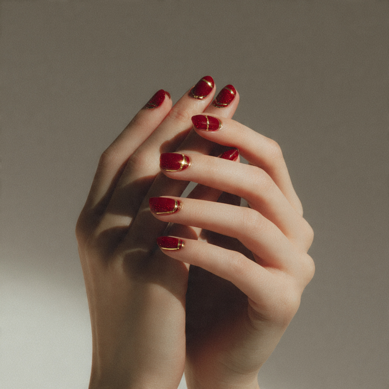 Classic Red with Soft Gold Touch