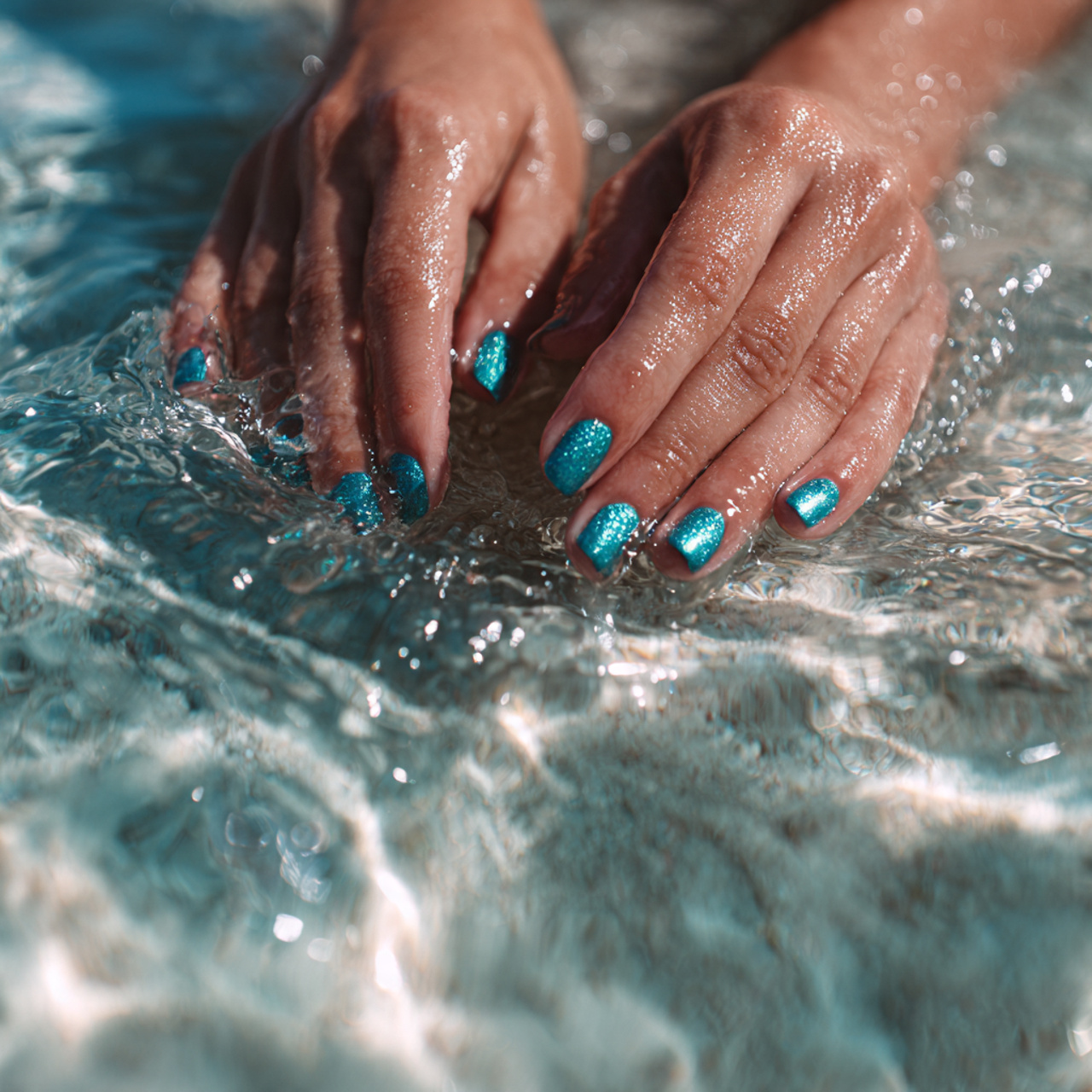 Spring Break Nails – Fun, Bright & Vacation-Ready Ideas 3 Ocean Blue Daydream