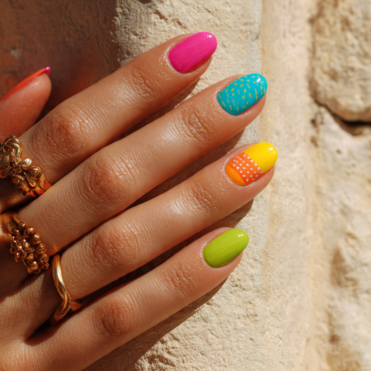 Bright Summer Nails