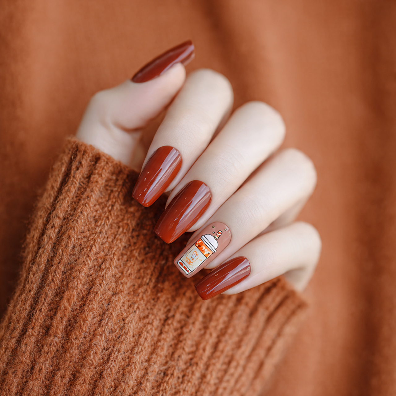 Winter Nails That Feel Cozy, Soft & Beautiful 9 Warm Oat Latte
