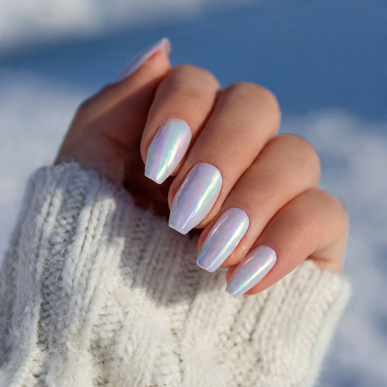 Chic White Chrome Nails You’ll Love in This Season 8 Angel Aura Chrome