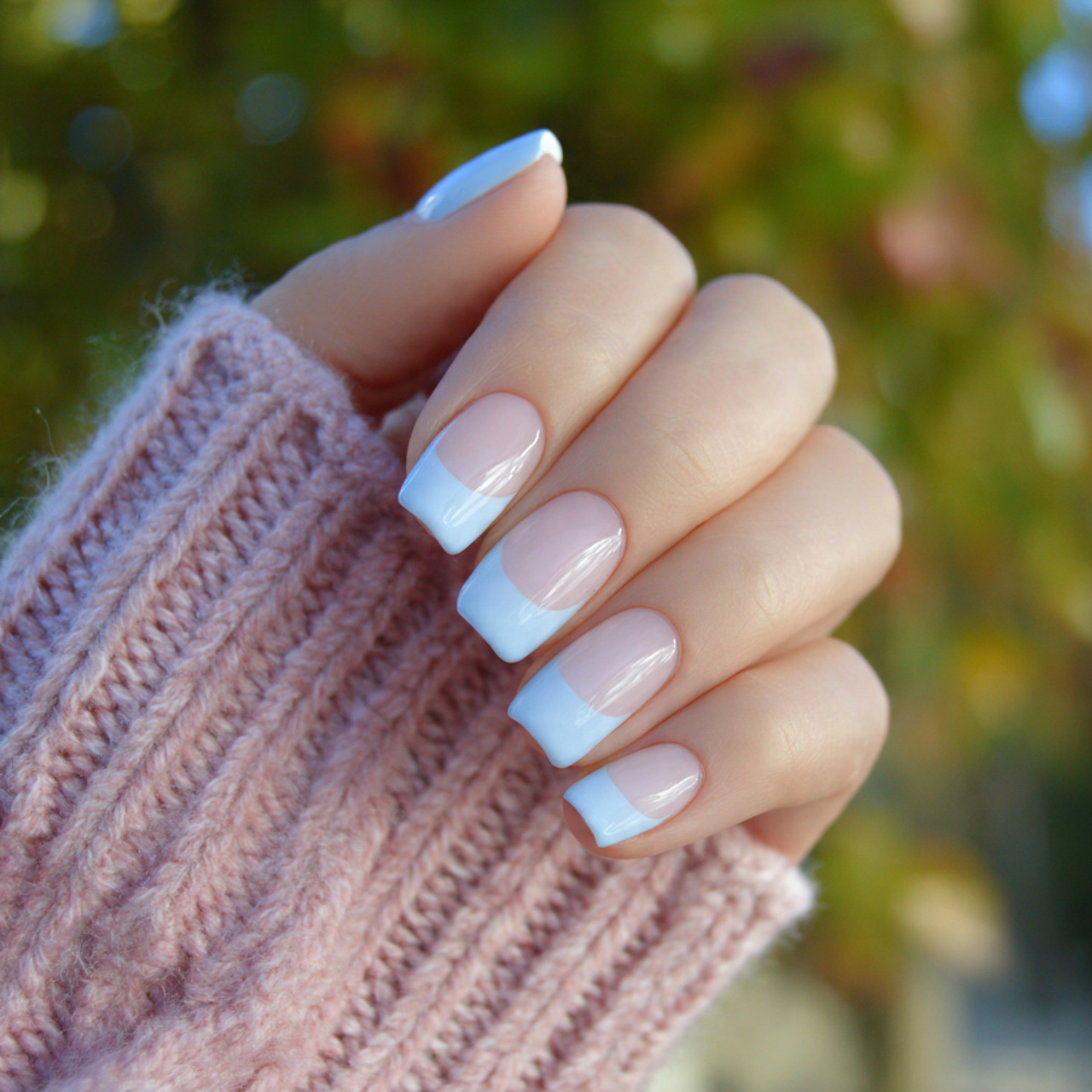 Baby Blue Whisper Tips