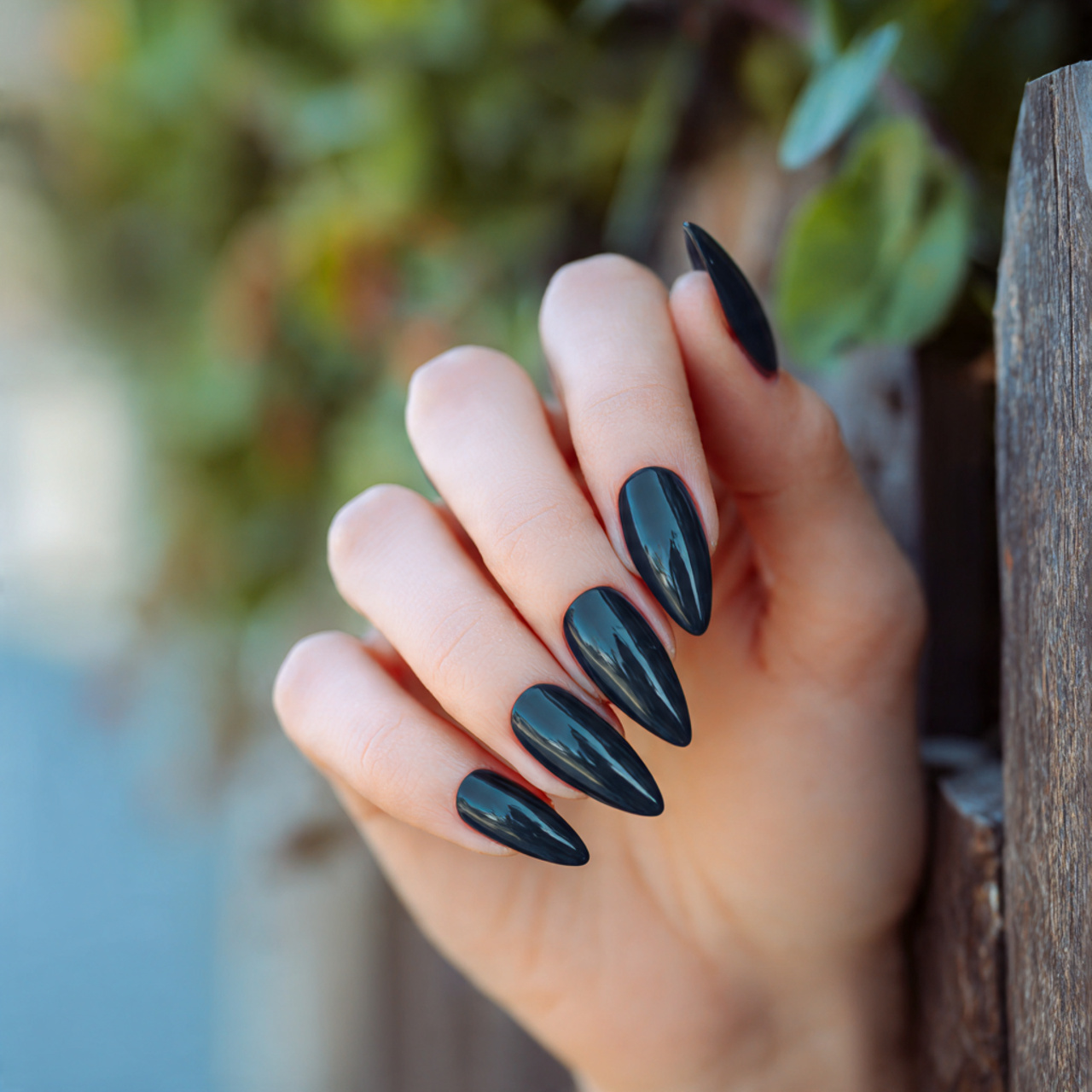 Black Stiletto Nails