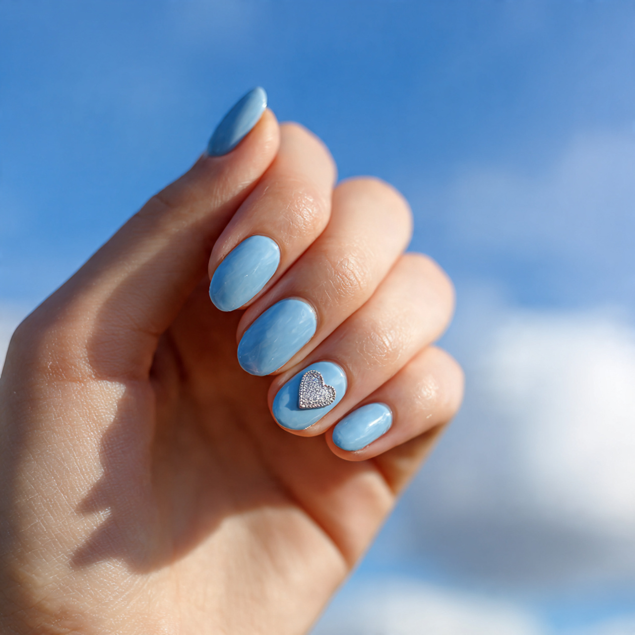 Blue Heart Accent Charm