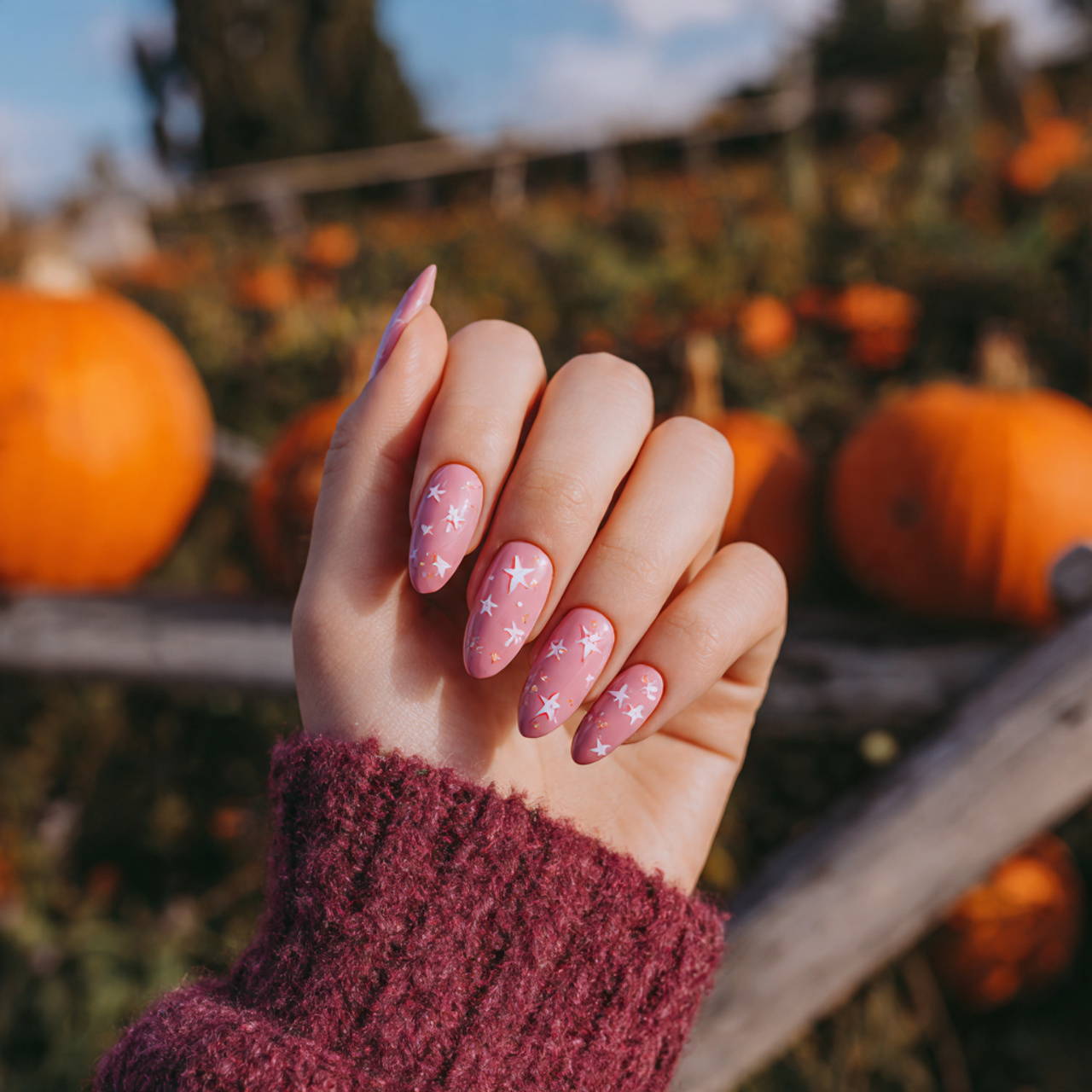 Blush Pink Spooky Stars
