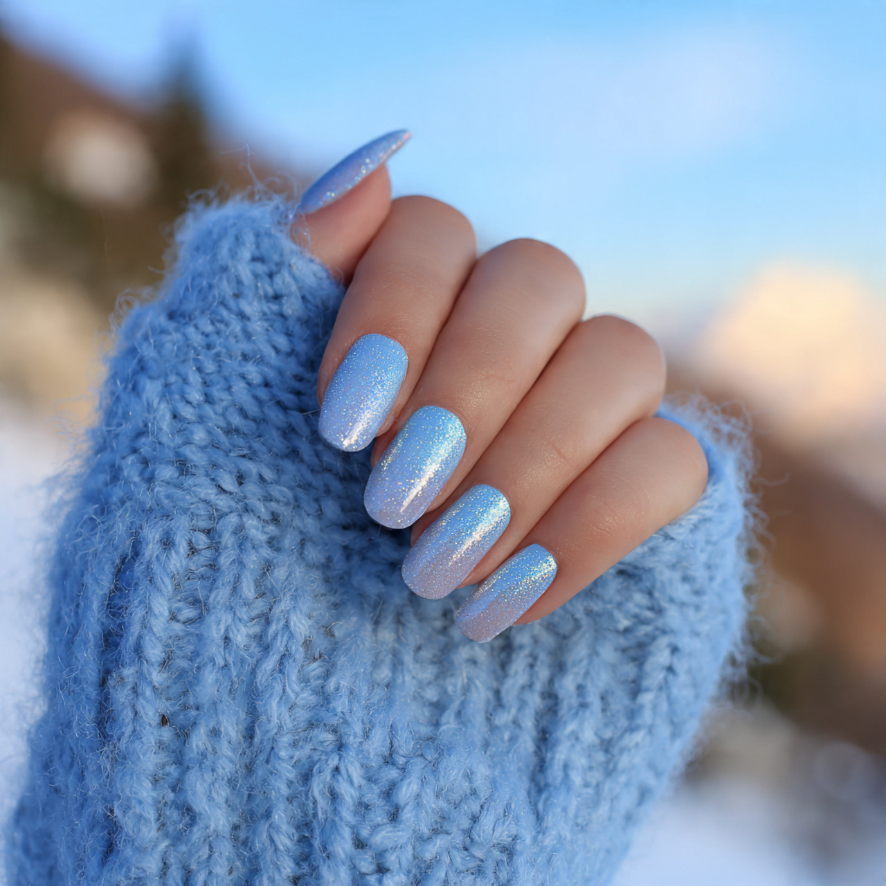Trendy Cute Winter Nails for the Cold Season 11 Crystal Clear Frost Tips