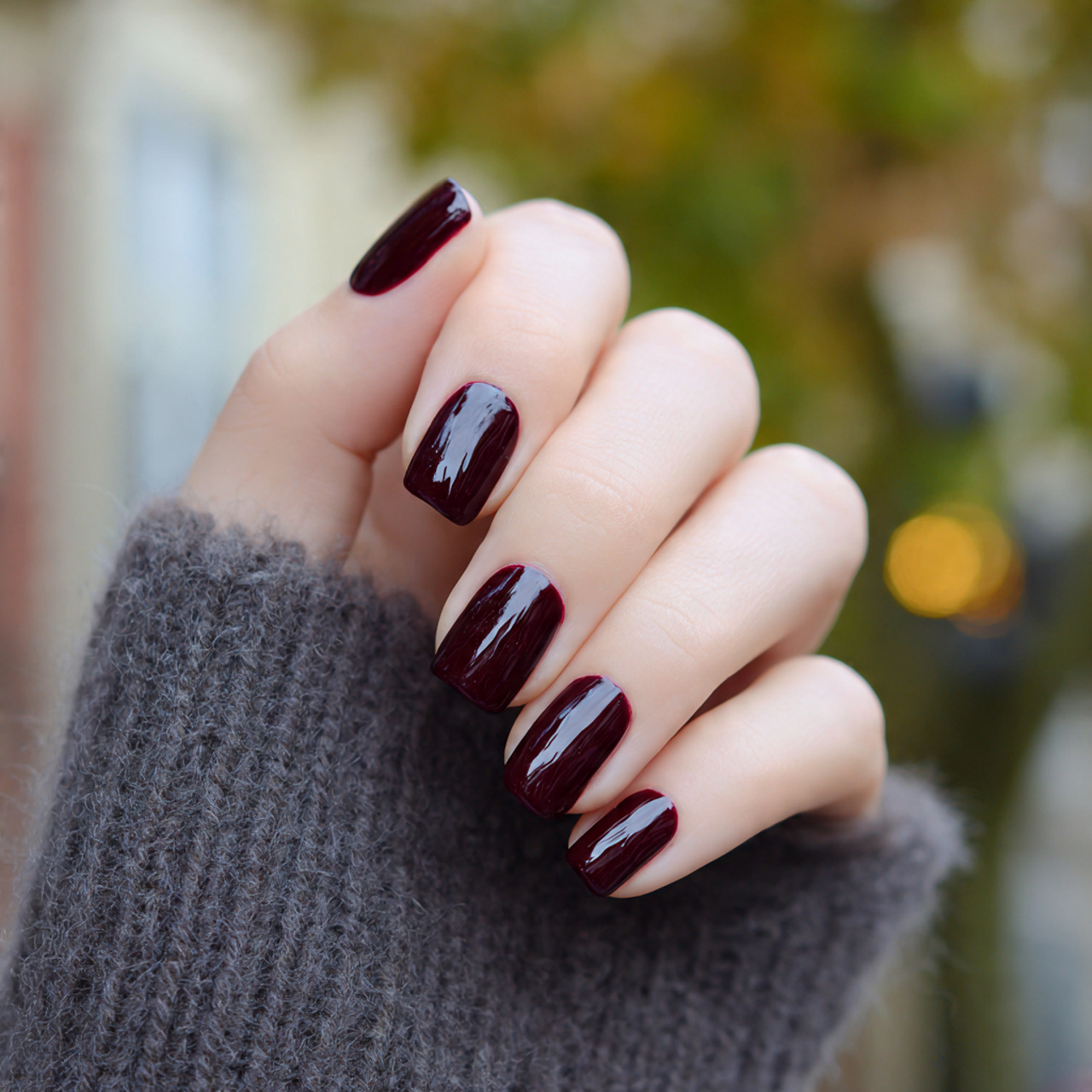 Stunning Black and Red Nails for Any Season 4 Dark Cherry French