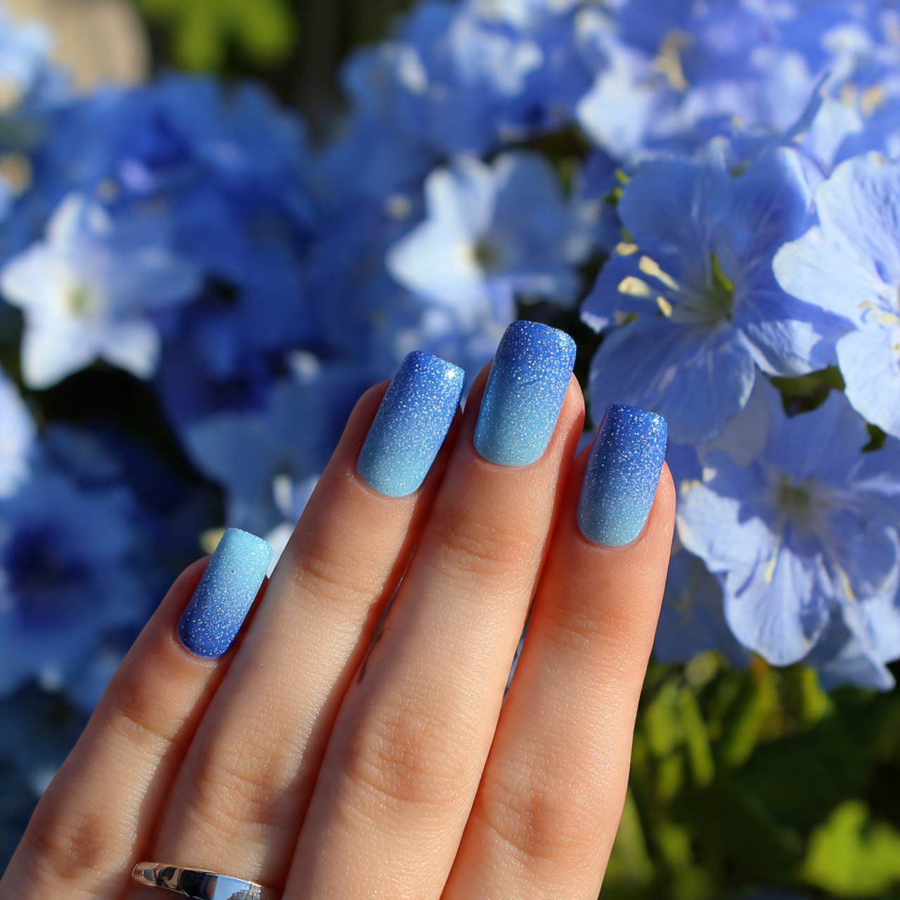 Fresh Spring Gel Nails Ideas for a Glossy Look 4 Dewdrop Blue Serenity
