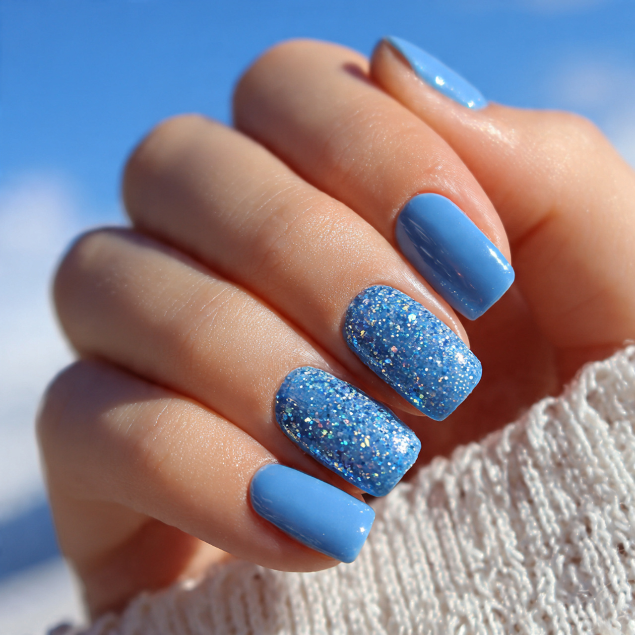 Frosted Blue Short Chic