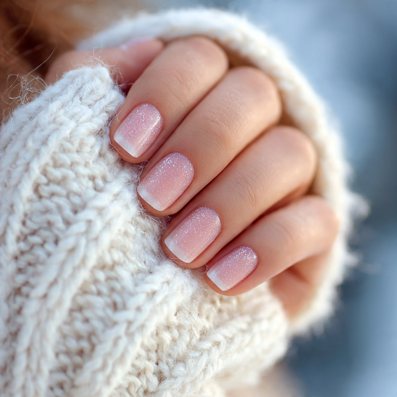 Minimal Short Natural Nails for Everyday Style 9 Frosted Vanilla Light