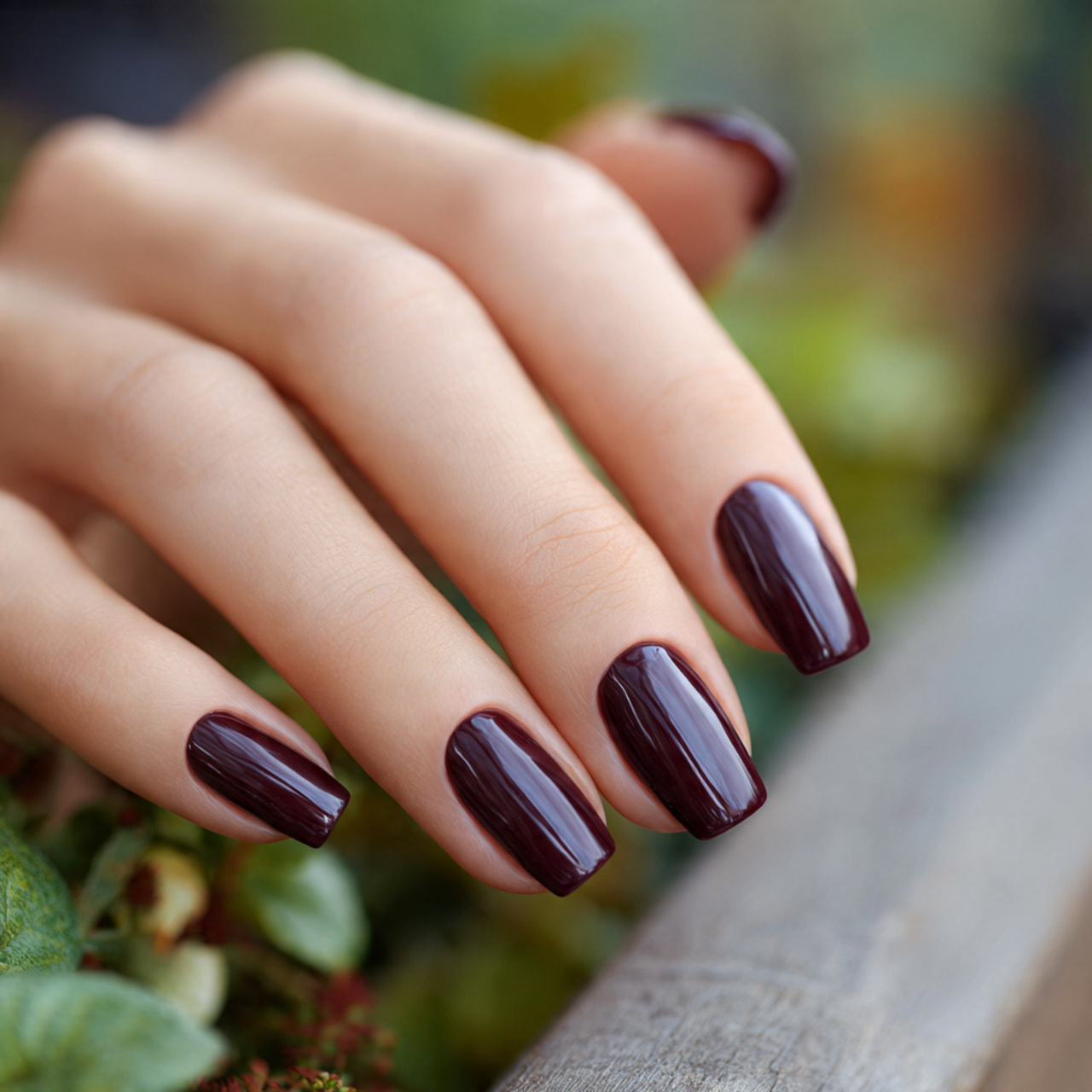 Classy and Modern Short Coffin Nails 2 Glossy Espresso Chic