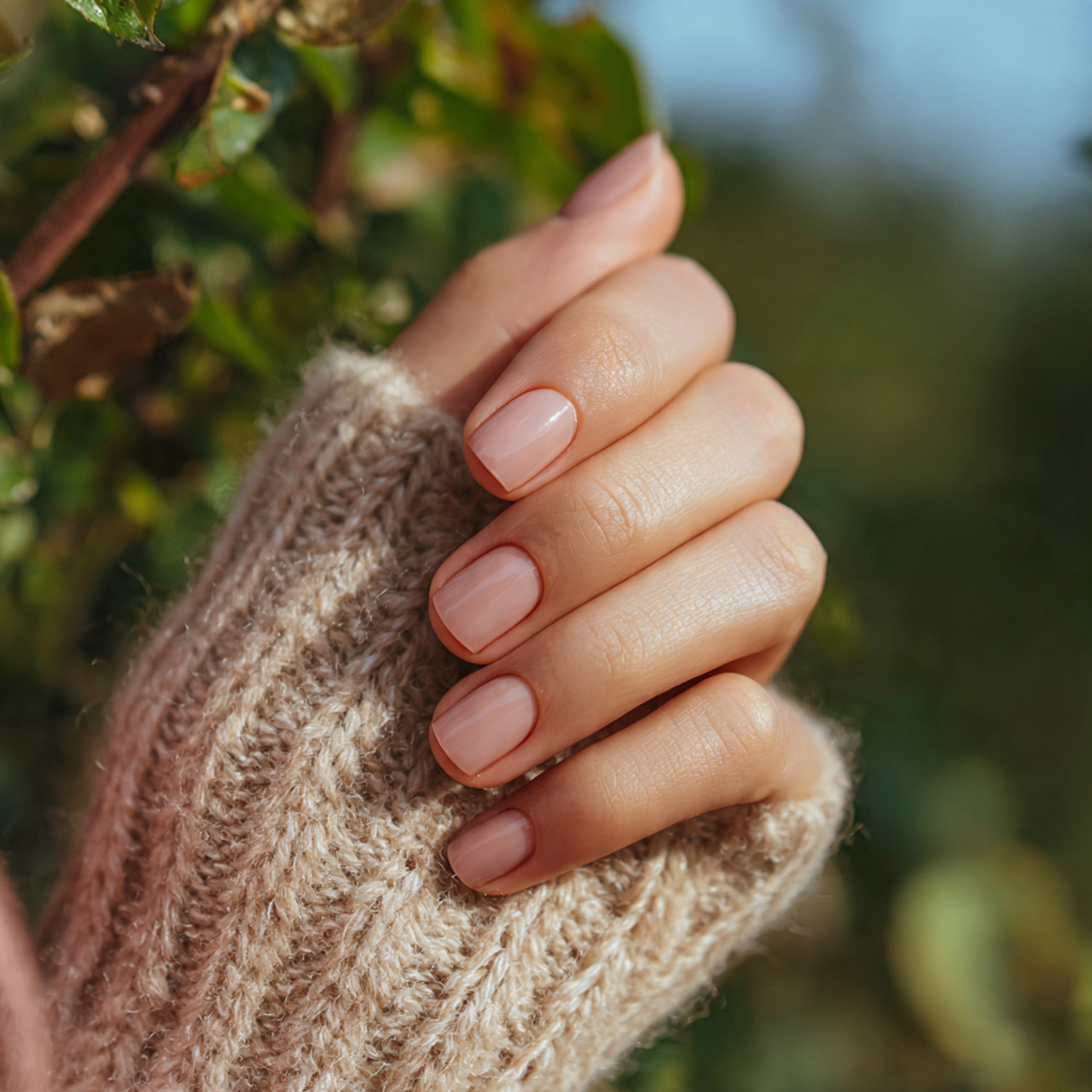 Minimal Short Natural Nails for Everyday Style 11 Linen Whisper