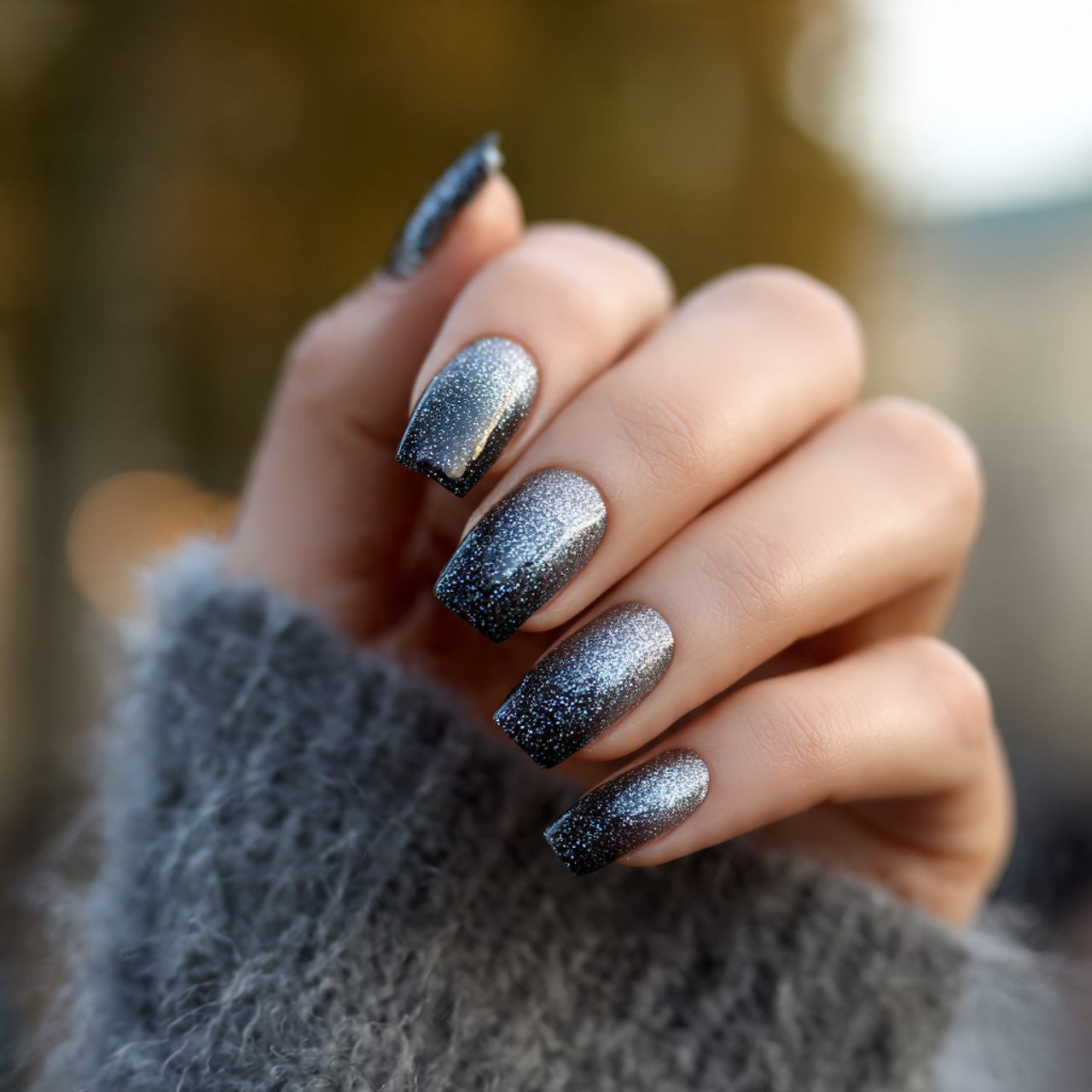 Midnight Glitter Fade