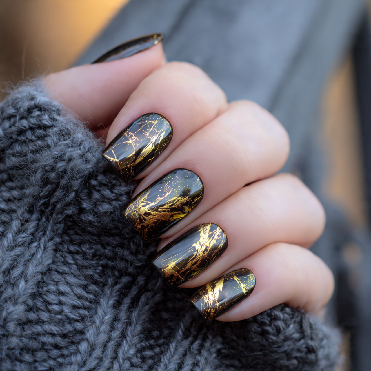 Midnight Gold Foil Whispers