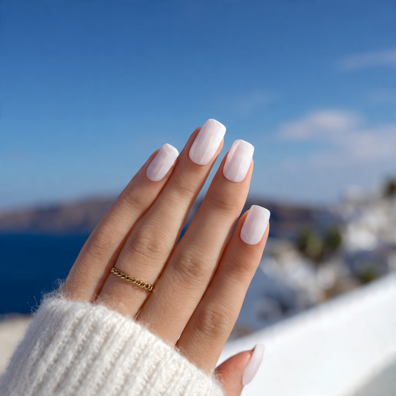 Stylish White Acrylic Nails for a Luxe Look 1 Milky Cloud Dream